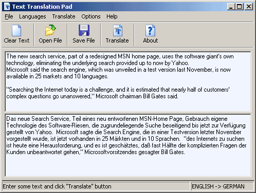 Translation Pad Screenshot